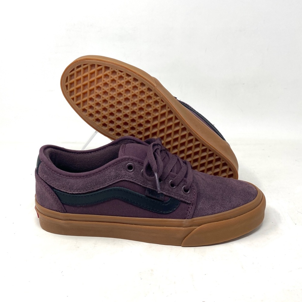 VANS Chukka Low Sidestripe Canvas Suede Wine Gum Women's Shoes Skate VN0A5KQZK10 - Picture 8 of 10